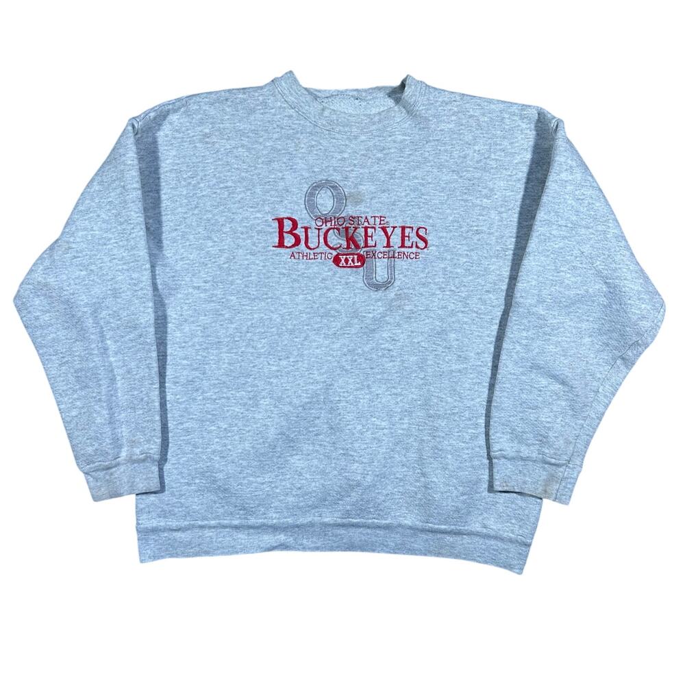 Vintage 1990s Ohio State Buckeyes Embroidered Crewneck Sweatshirt